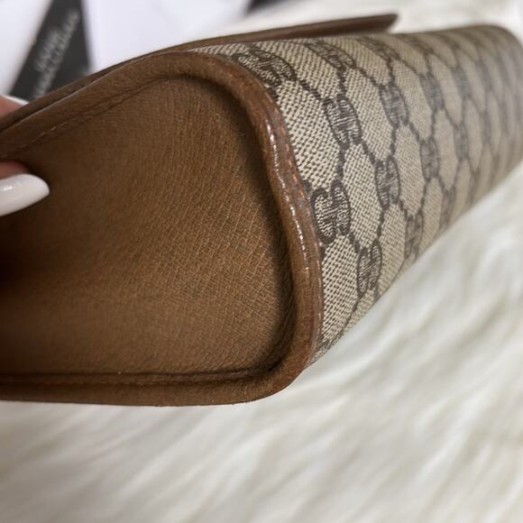 Authentic GUCCI GG Supreme Sherry Line Brown/Beige Clutch Bag - Picture 11 of 15